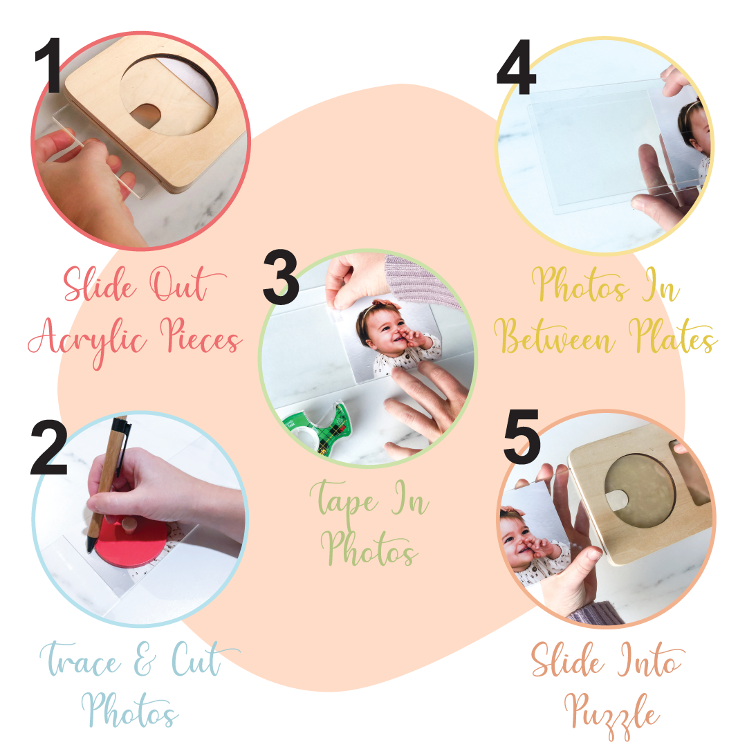 Peekaboo Puzzle Shapes - Insert Your Own Pictures